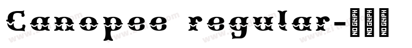 Canopee regular字体转换